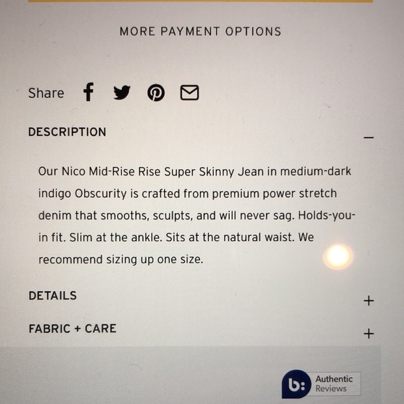 Hudson Nico Mid-Rise Super Skinny Jean size 26 NEW WITH TAGS - Picture 3 of 16